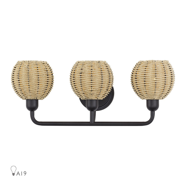 3 Light Bronze Vanity Sconce by Livex Lighting