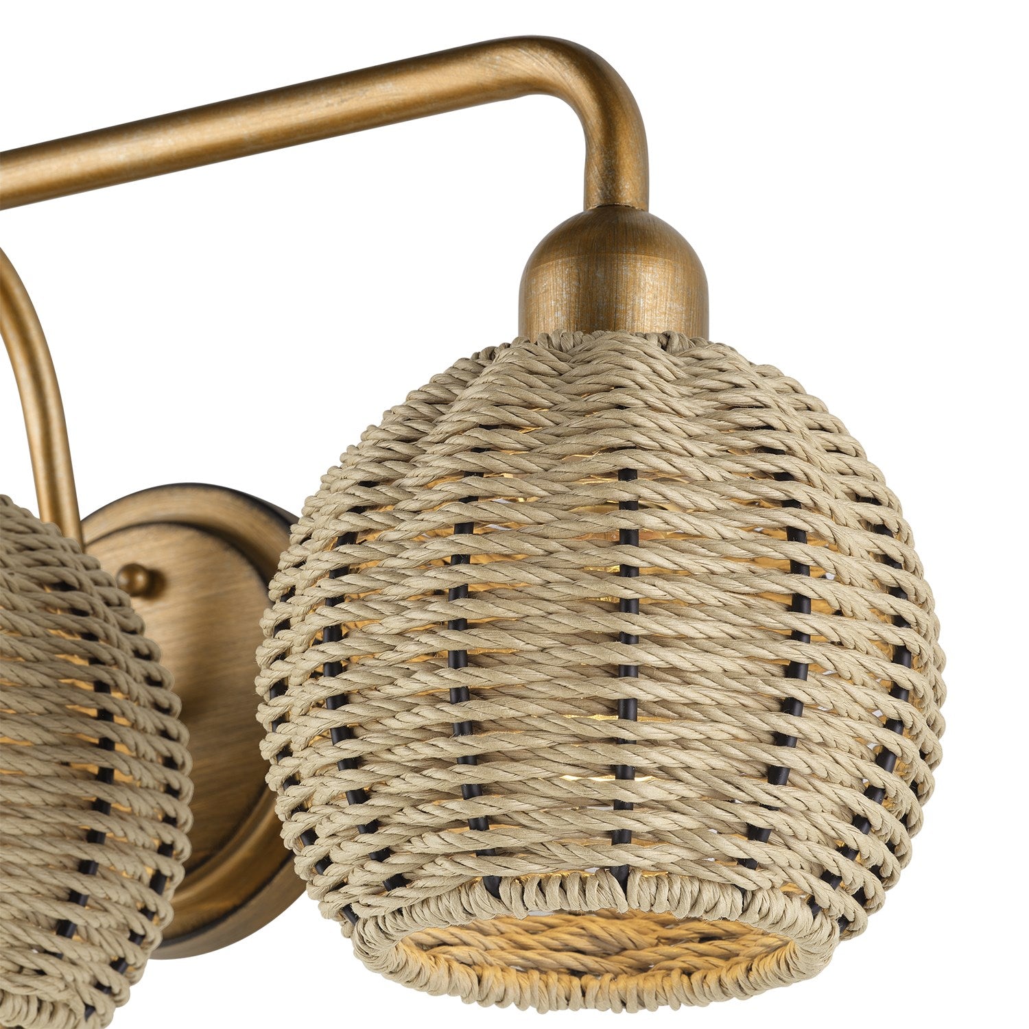 3 Light Antique Gold Leaf Vanity Sconce