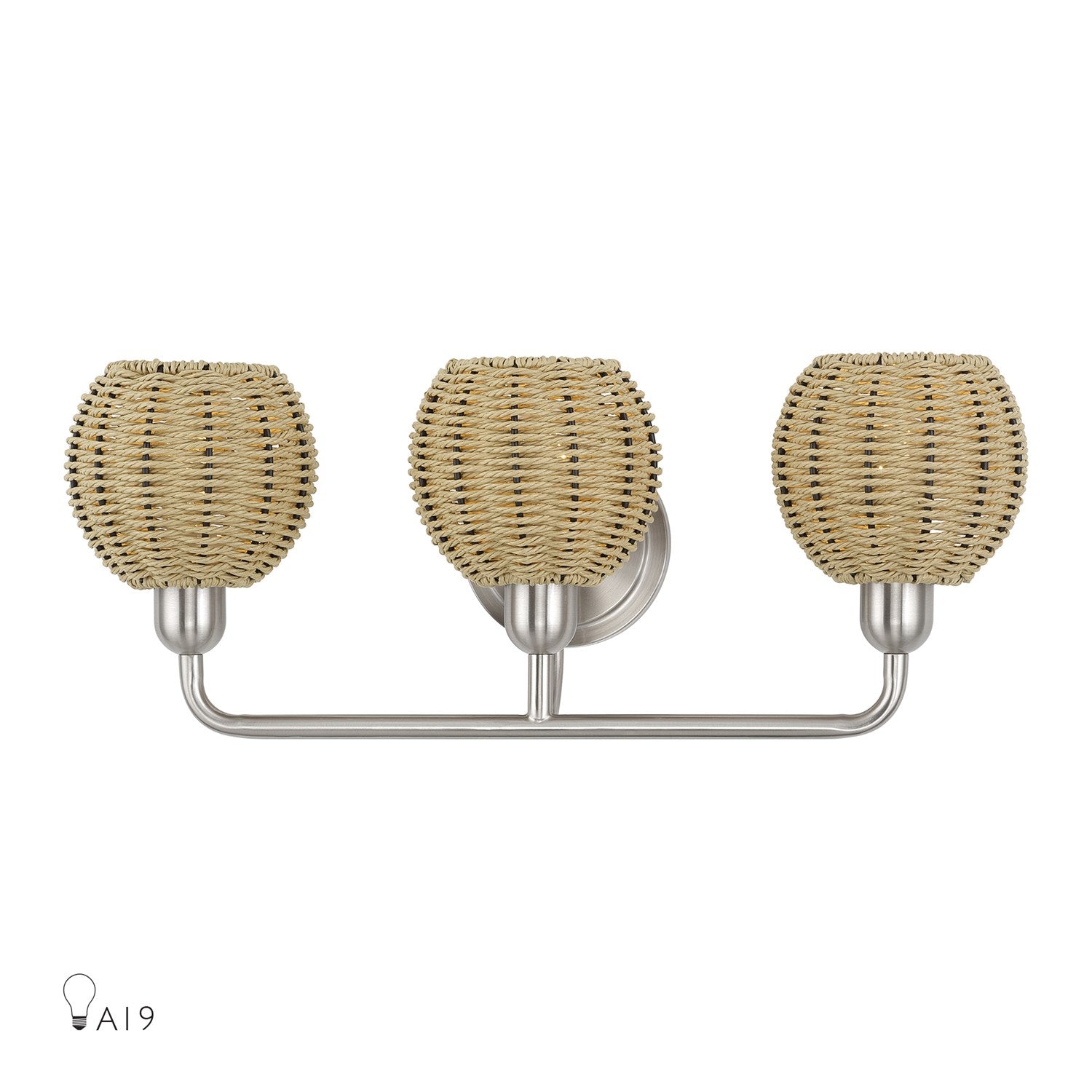 3 Light Brushed Nickel Vanity Sconce by Livex Lighting