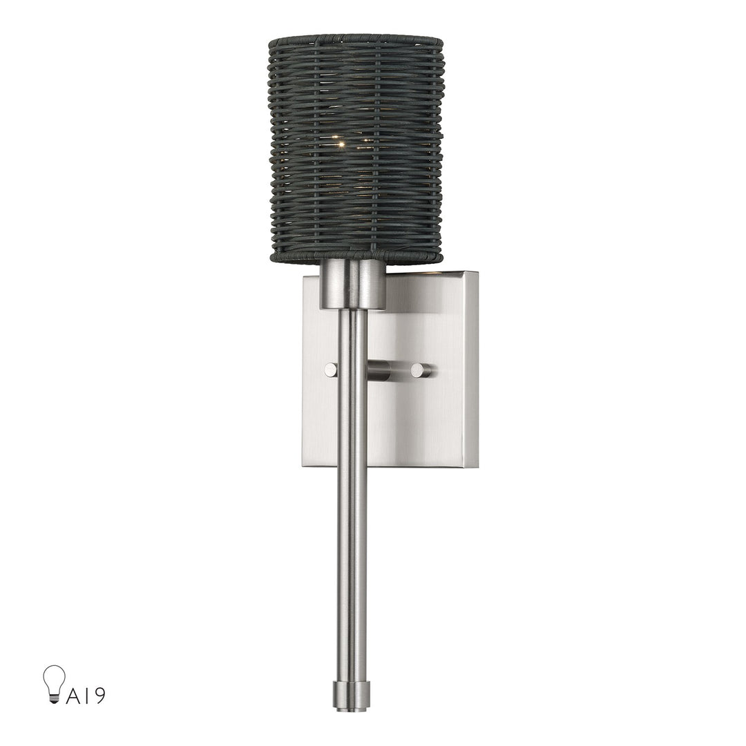 1 Light Brushed Nickel Single Ada Sconce by Livex Lighting