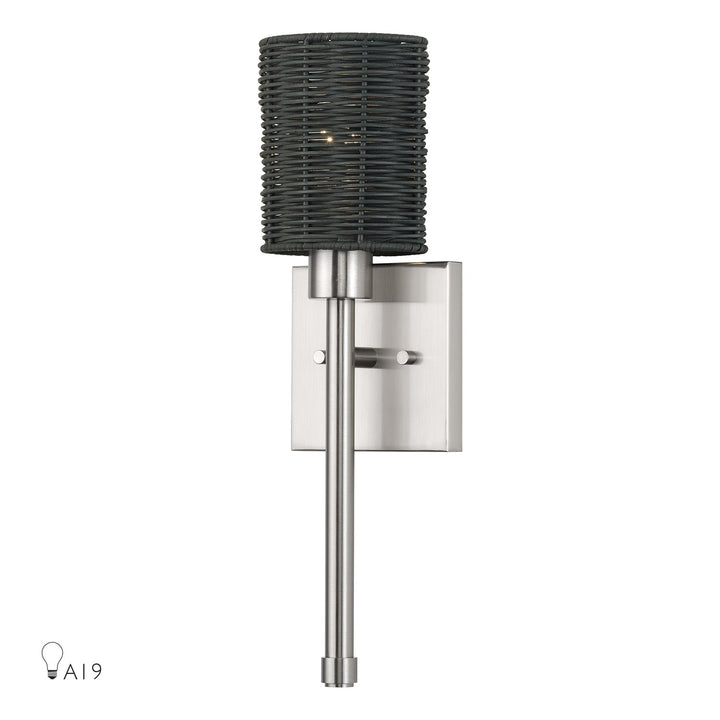 1 Light Brushed Nickel Single Ada Sconce by Livex Lighting