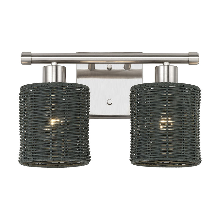 2 Light Brushed Nickel Vanity Sconce