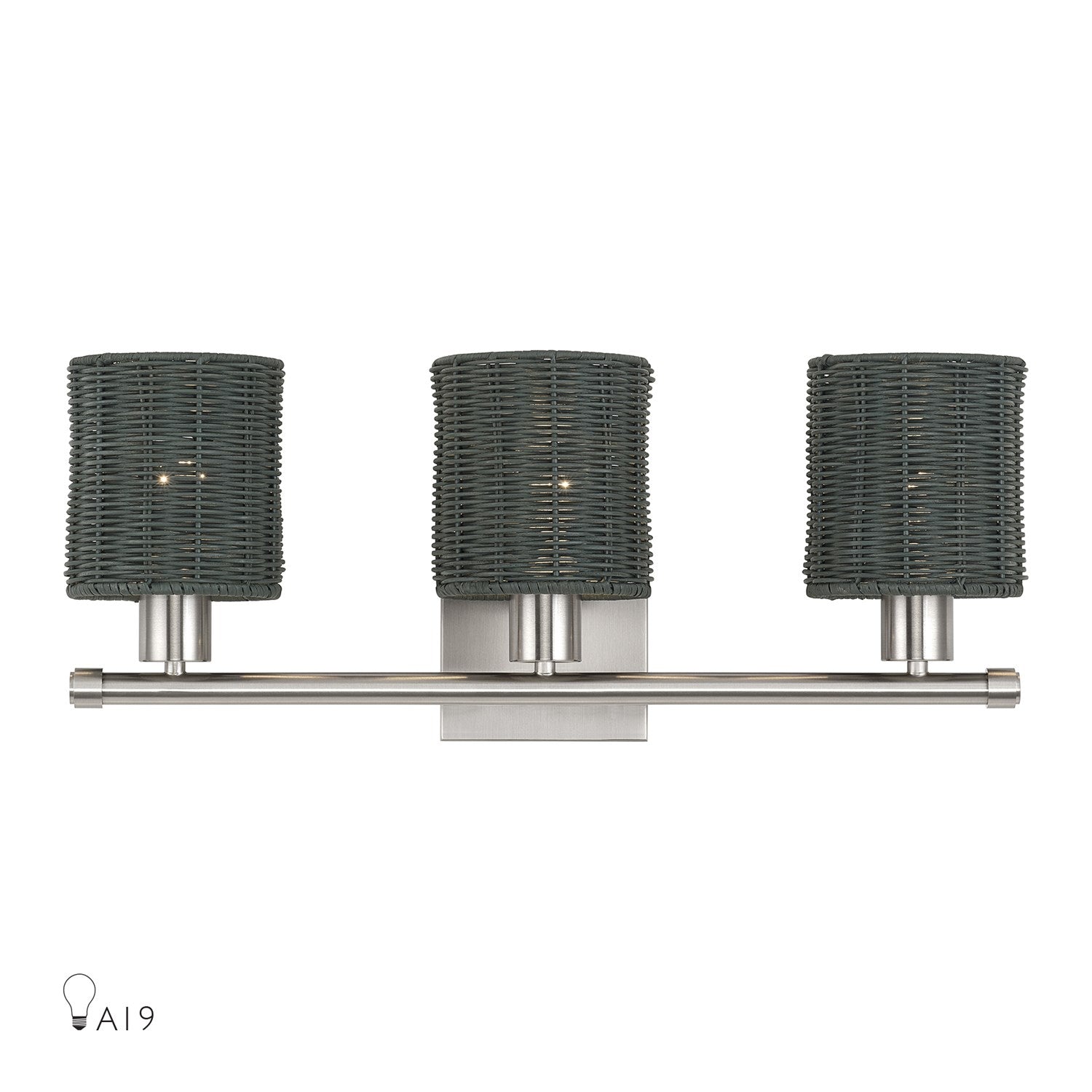 3 Light Brushed Nickel Vanity Sconce by Livex Lighting