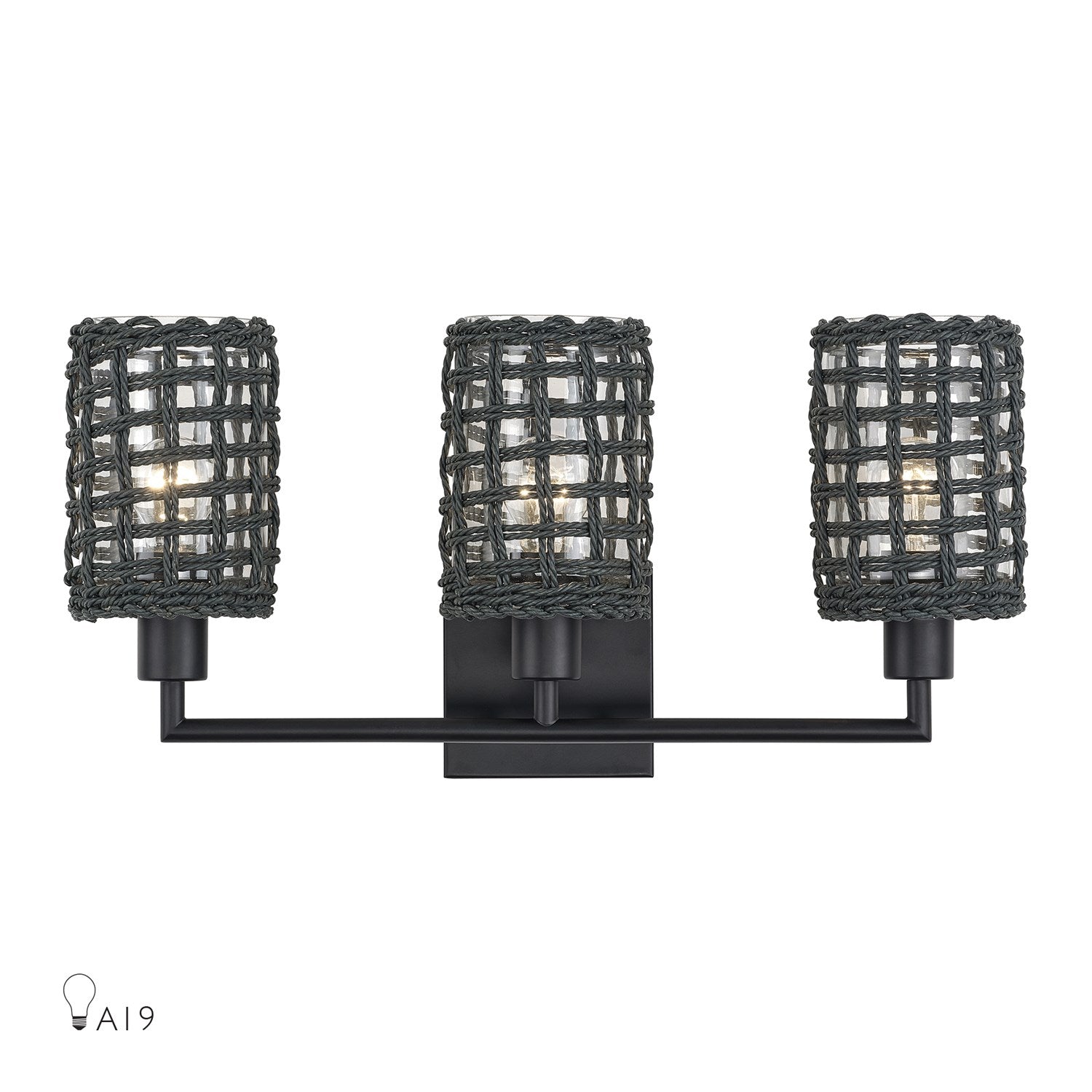 3 Light Black Vanity Sconce by Livex Lighting