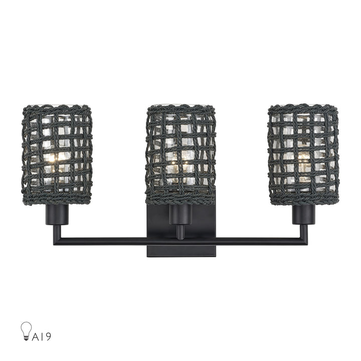 3 Light Black Vanity Sconce by Livex Lighting