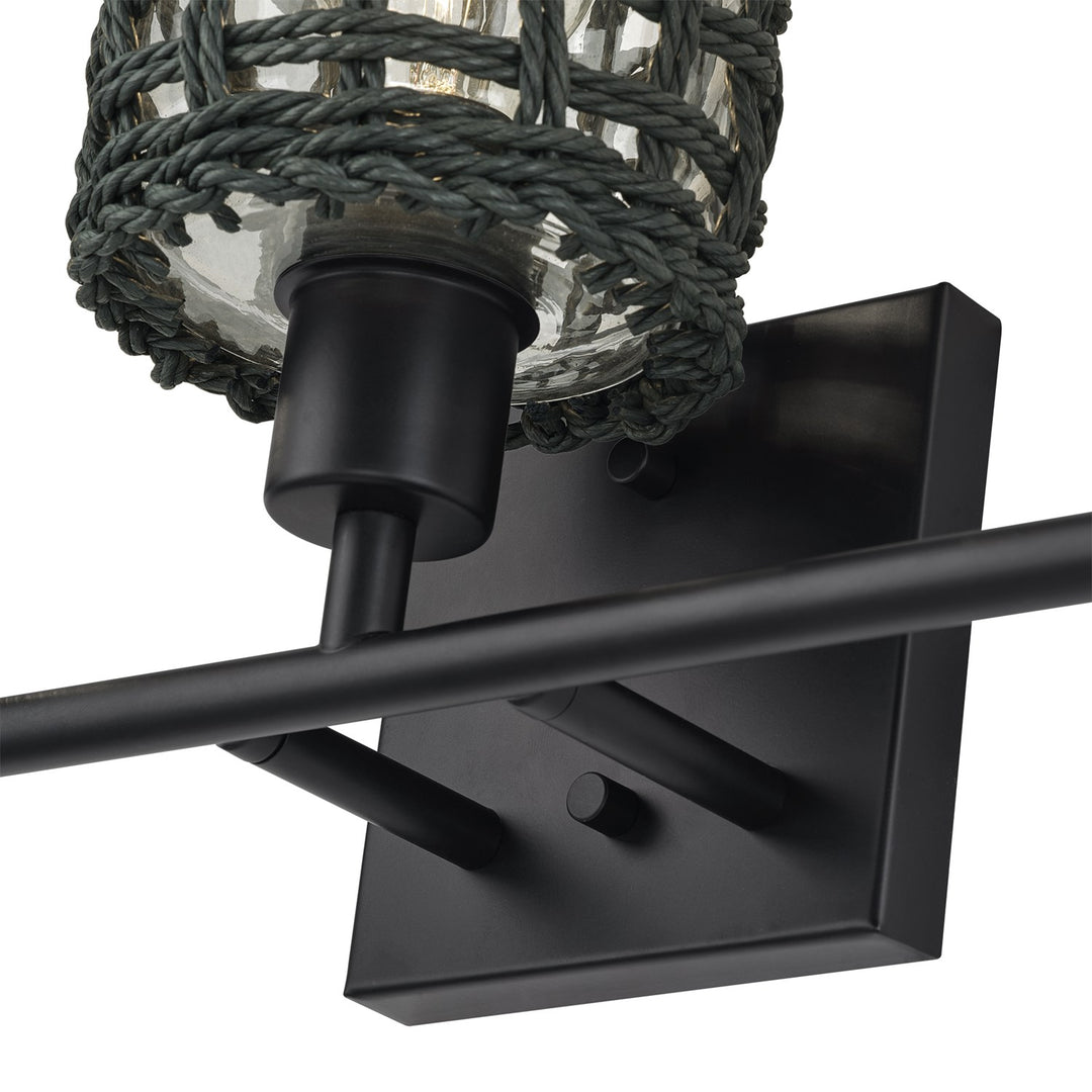 3 Light Black Vanity Sconce