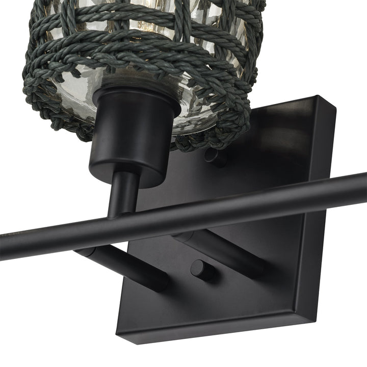 3 Light Black Vanity Sconce
