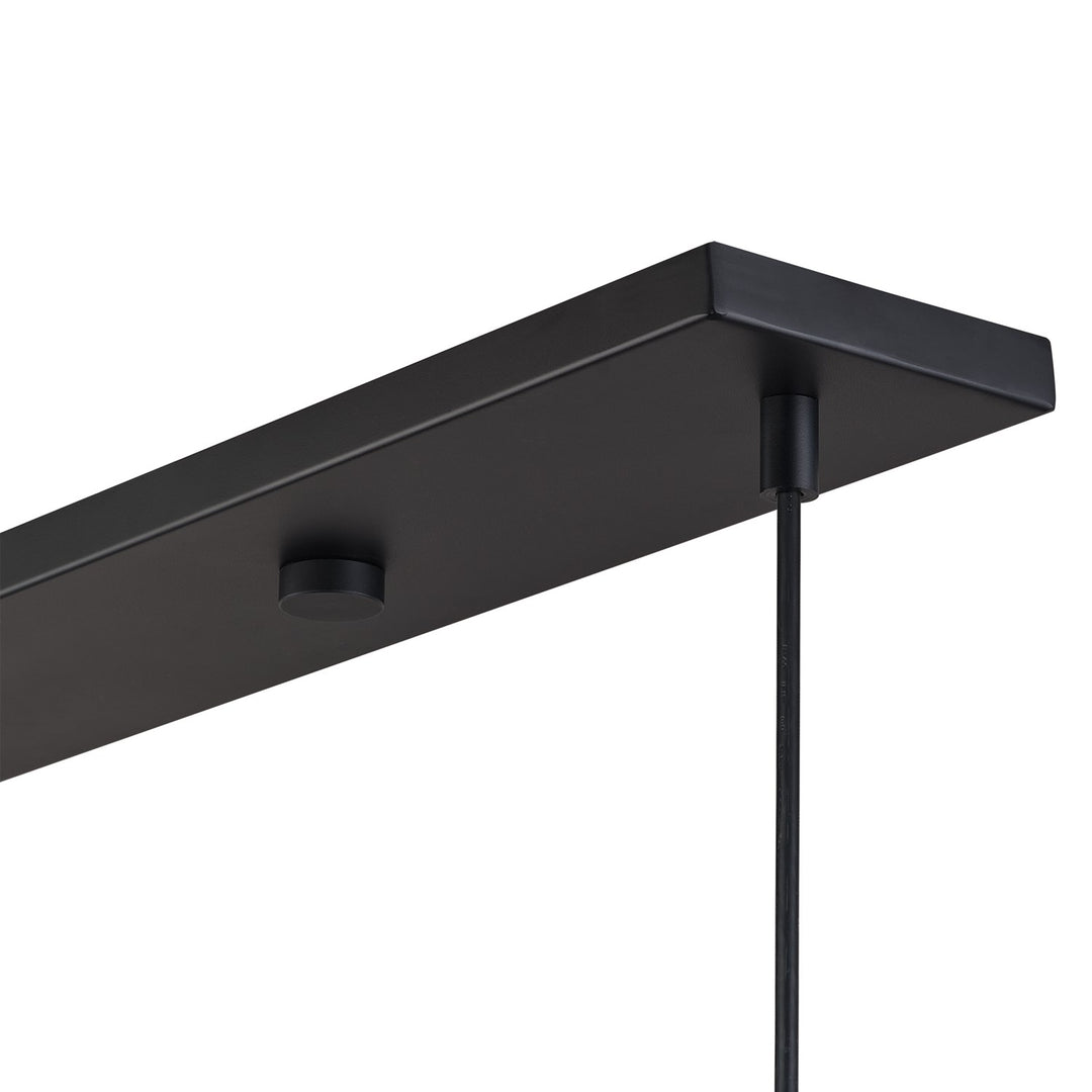 3 Light Black Extra Large Linear Chandelier