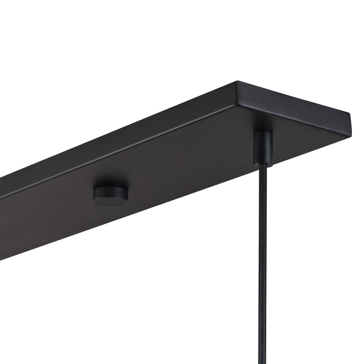3 Light Black Extra Large Linear Chandelier