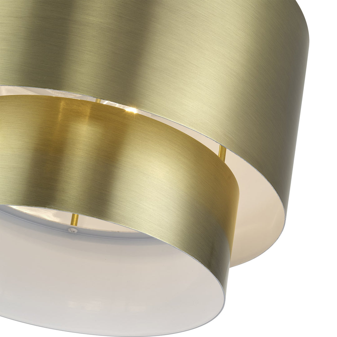 2 Light Antique Brass Medium Semi-Flush