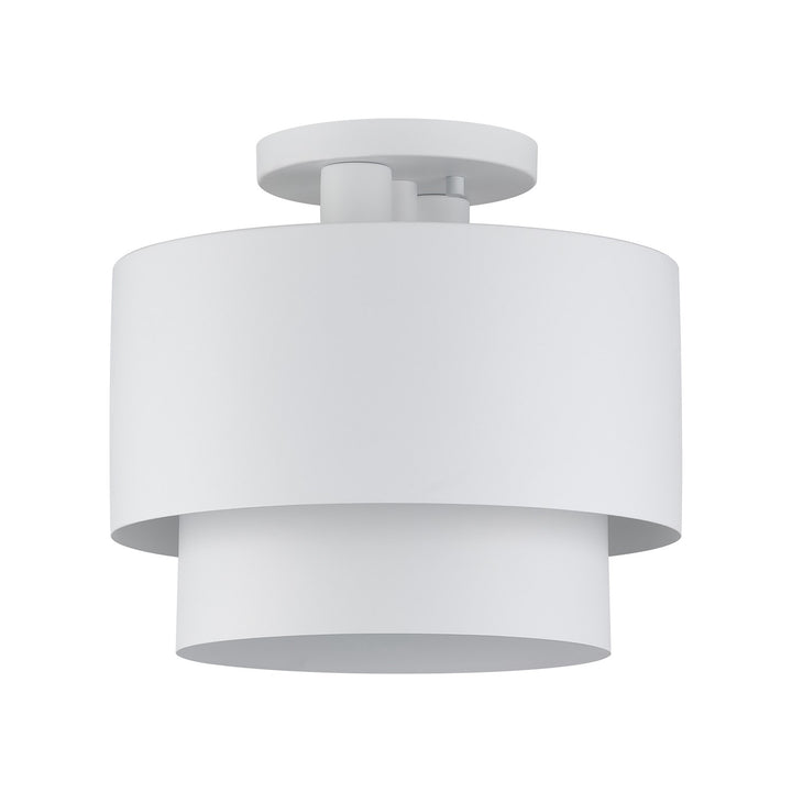 2 Light White Medium Semi-Flush
