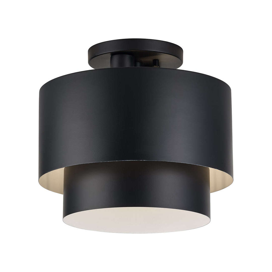 2 Light Black Medium Semi-Flush