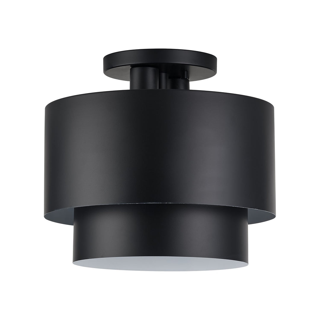 2 Light Black Medium Semi-Flush