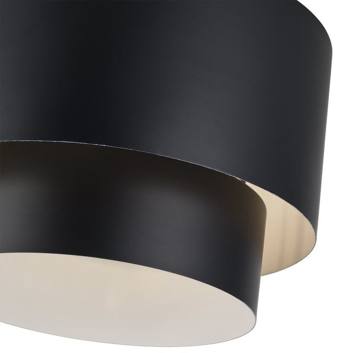2 Light Black Medium Semi-Flush