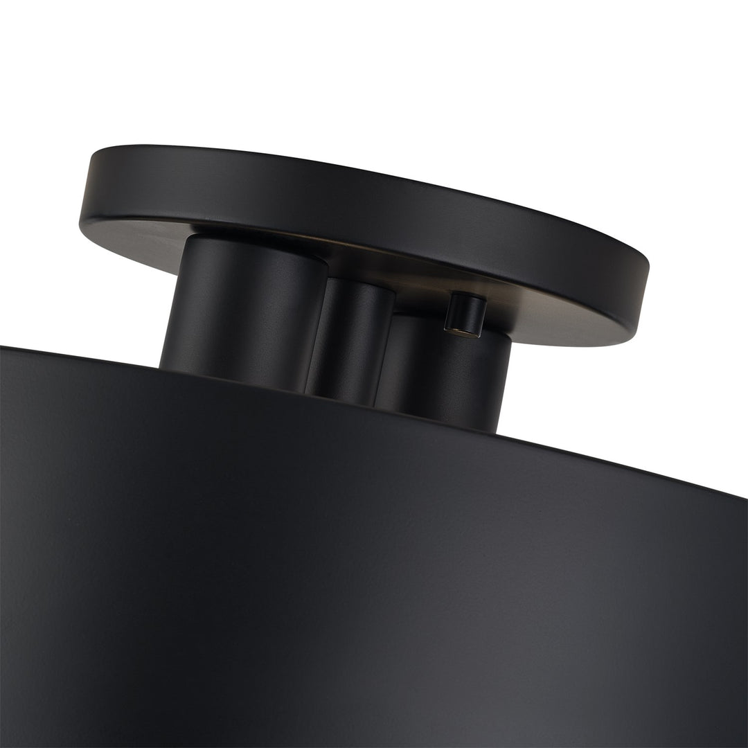 2 Light Black Medium Semi-Flush