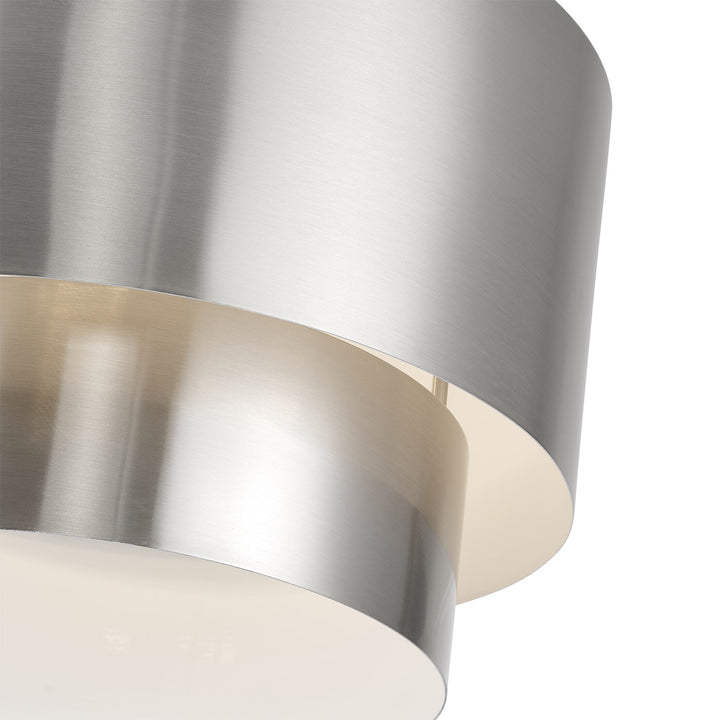 2 Light Brushed Nickel Medium Semi-Flush