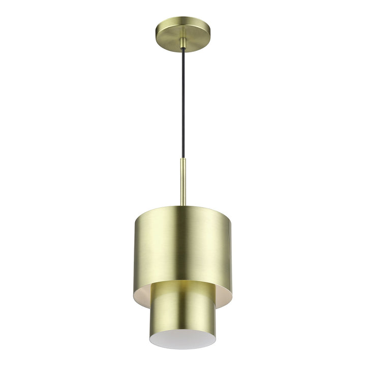1 Light Antique Brass Mini Pendant