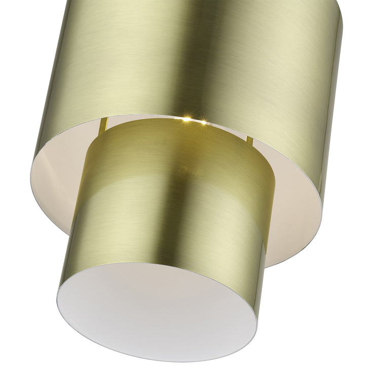 1 Light Antique Brass Mini Pendant
