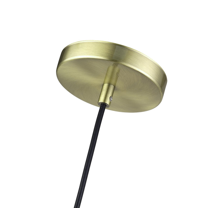 1 Light Antique Brass Mini Pendant
