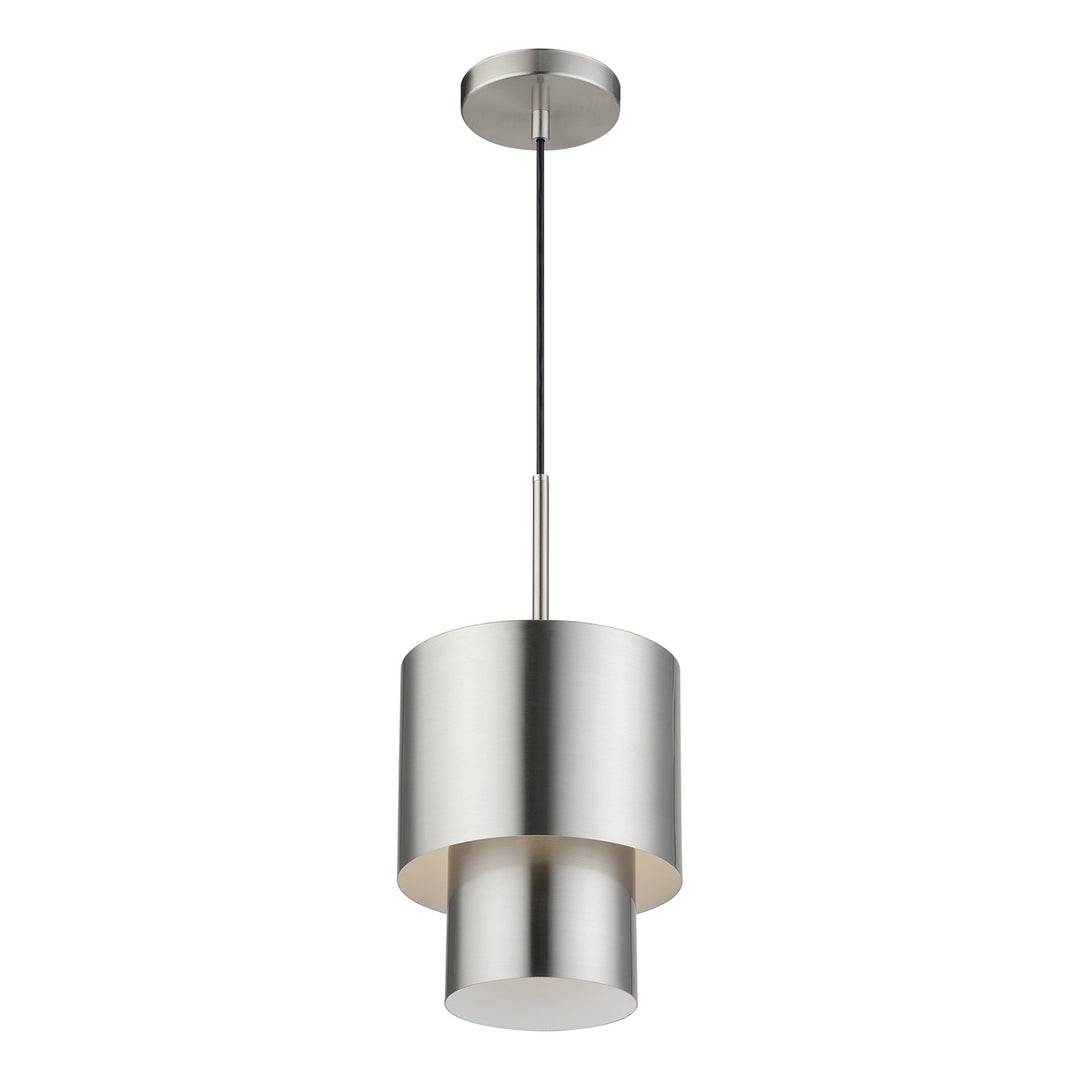 1 Light Brushed Nickel Mini Pendant