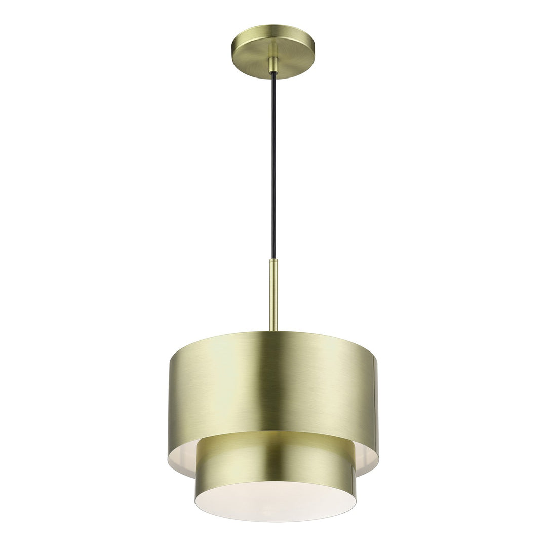 1 Light Antique Brass Pendant