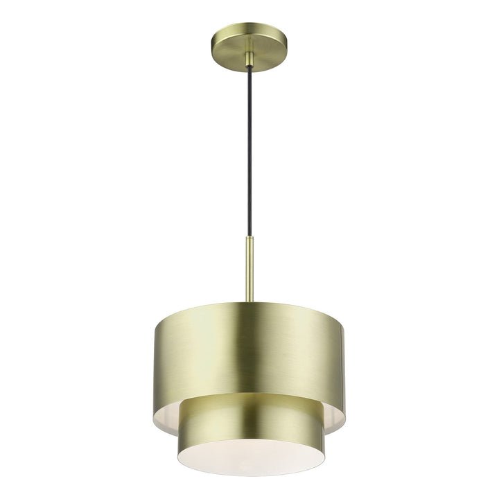 1 Light Antique Brass Pendant