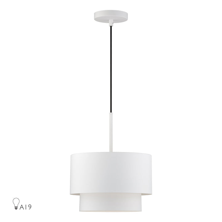 1 Light White Pendant by Livex Lighting