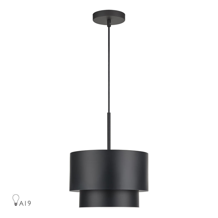 1 Light Black Pendant by Livex Lighting