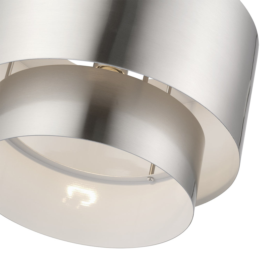 1 Light Brushed Nickel Pendant