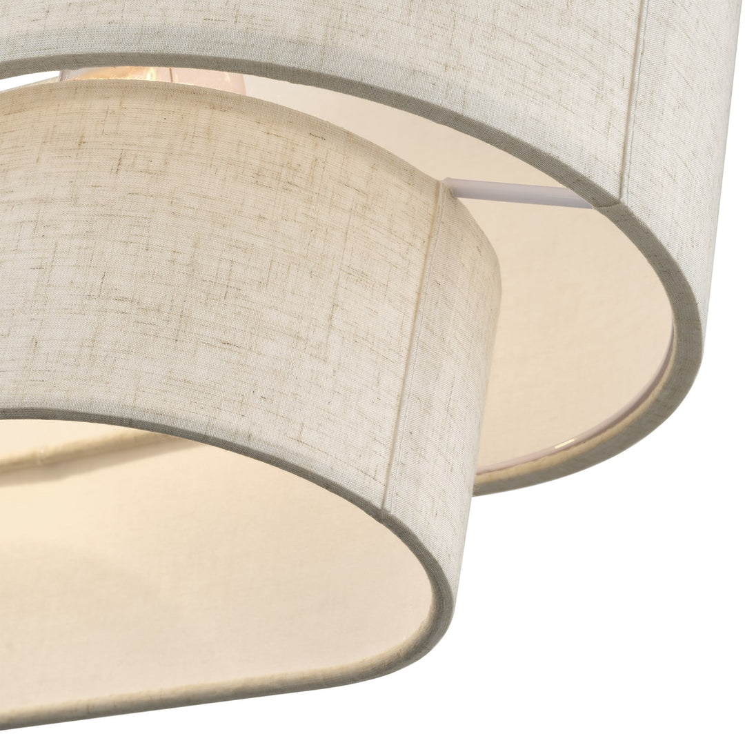 4 Light Antique Brass Large Linear Chandelier