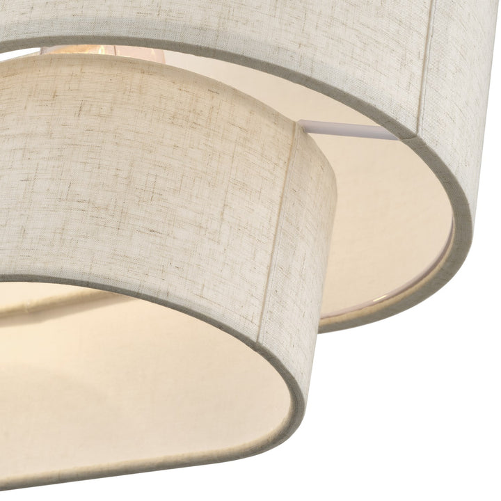 4 Light Antique Brass Large Linear Chandelier