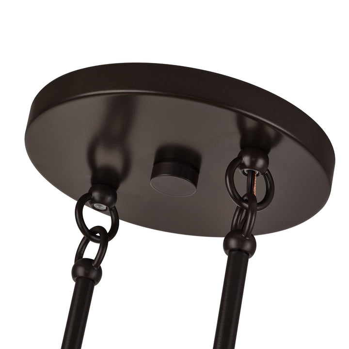 4 Light English Bronze Large Linear Chandelier