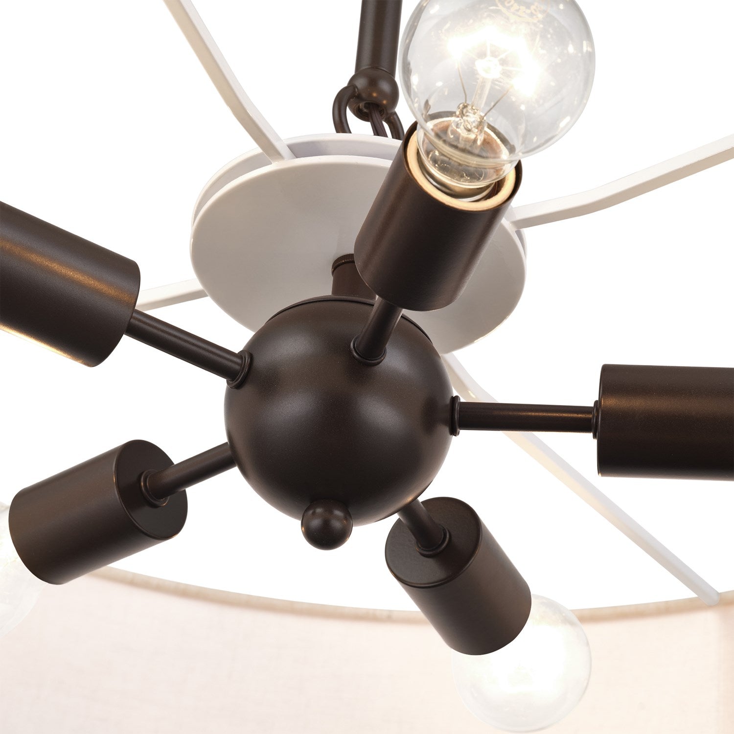 5 Light English Bronze Medium Pendant Chandelier