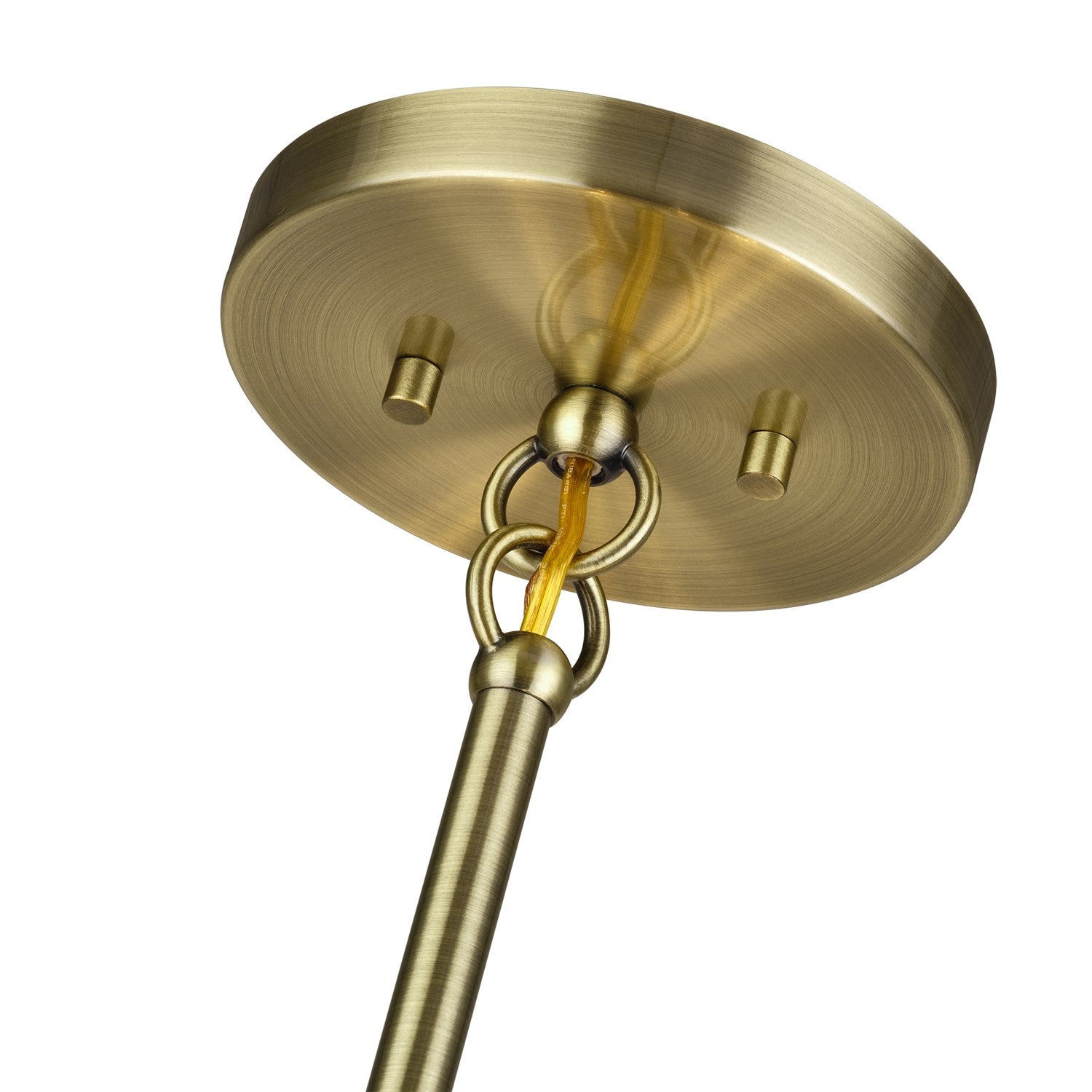 8 Light Antique Brass Large Pendant Chandelier