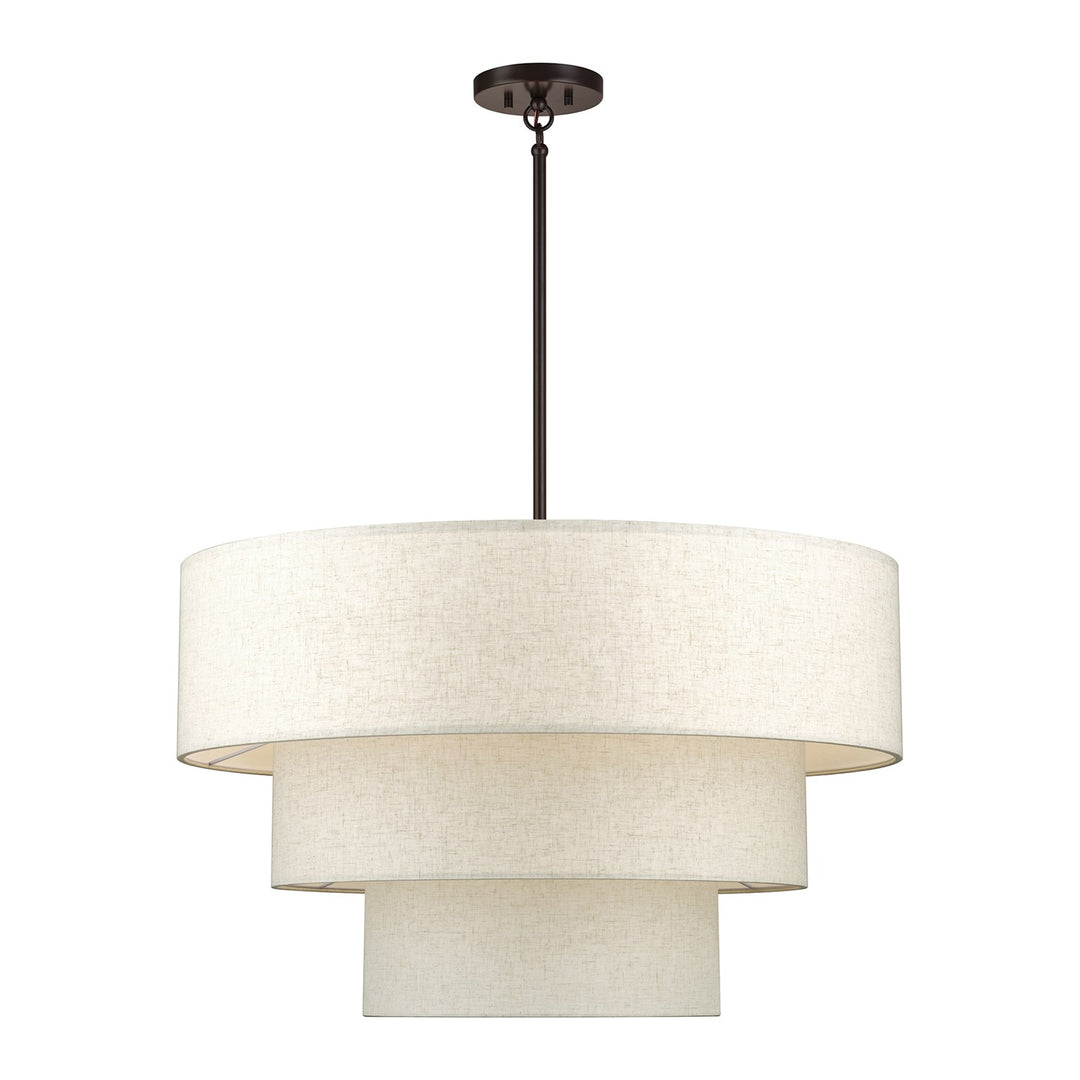 8 Light English Bronze Large Pendant Chandelier by Livex Lighting