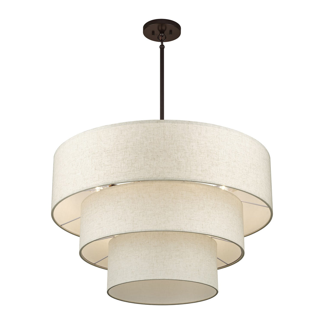 8 Light English Bronze Large Pendant Chandelier