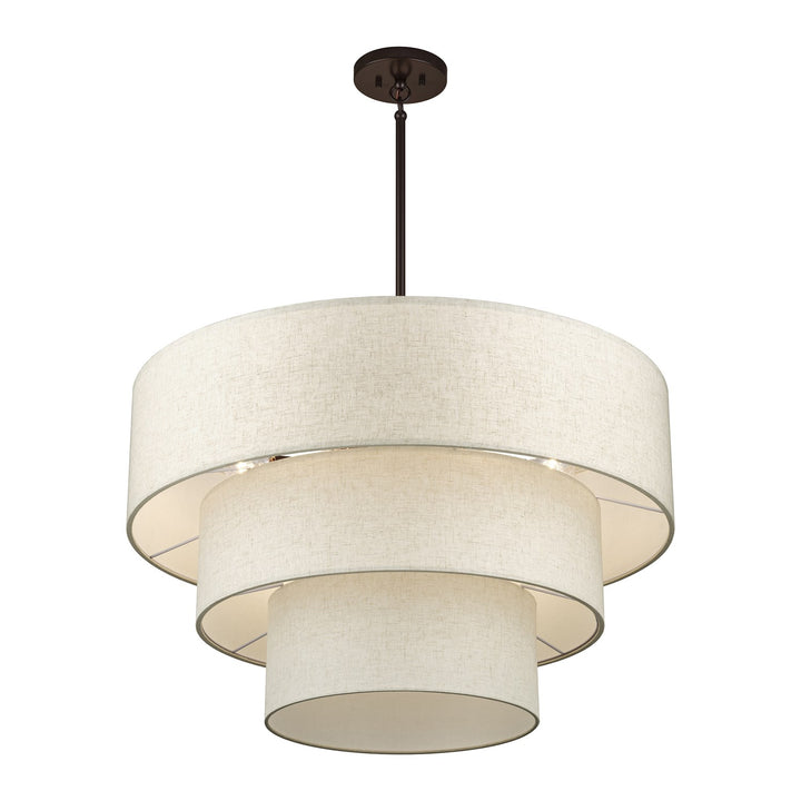 8 Light English Bronze Large Pendant Chandelier