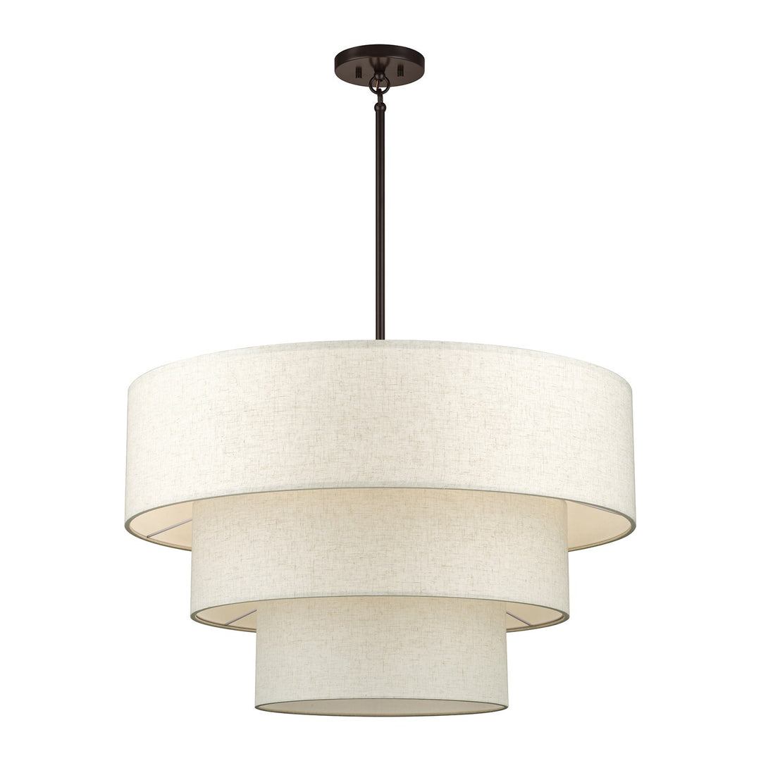 8 Light English Bronze Large Pendant Chandelier
