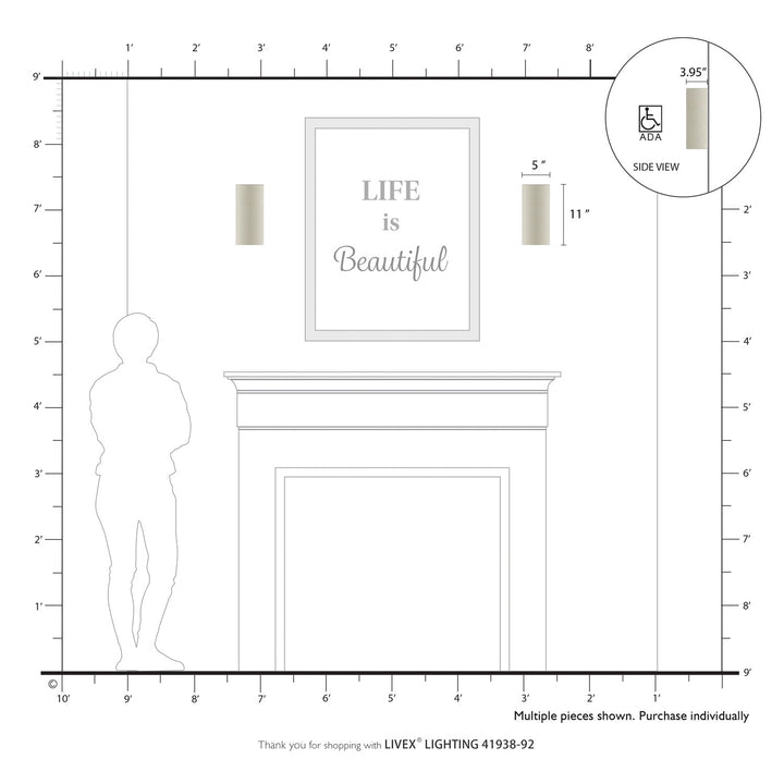 1 Light English Bronze Ada Sconce