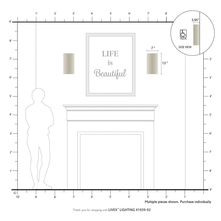 2 Light English Bronze Ada Sconce