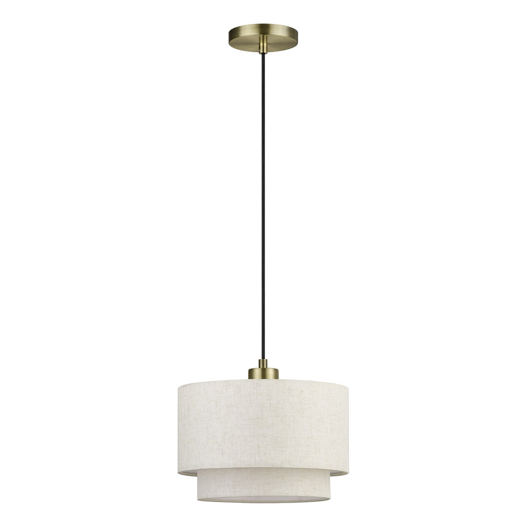 1 Light Antique Brass Pendant