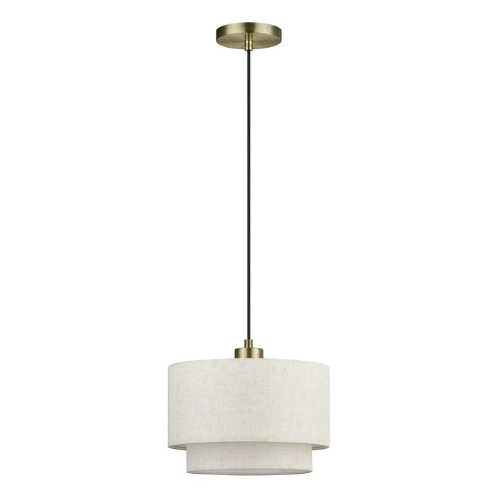 1 Light Antique Brass Pendant