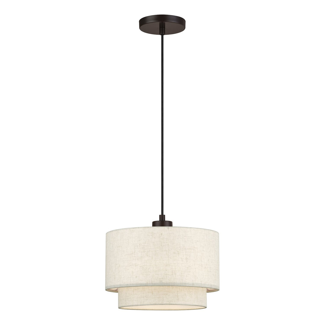 1 Light English Bronze Pendant by Livex Lighting