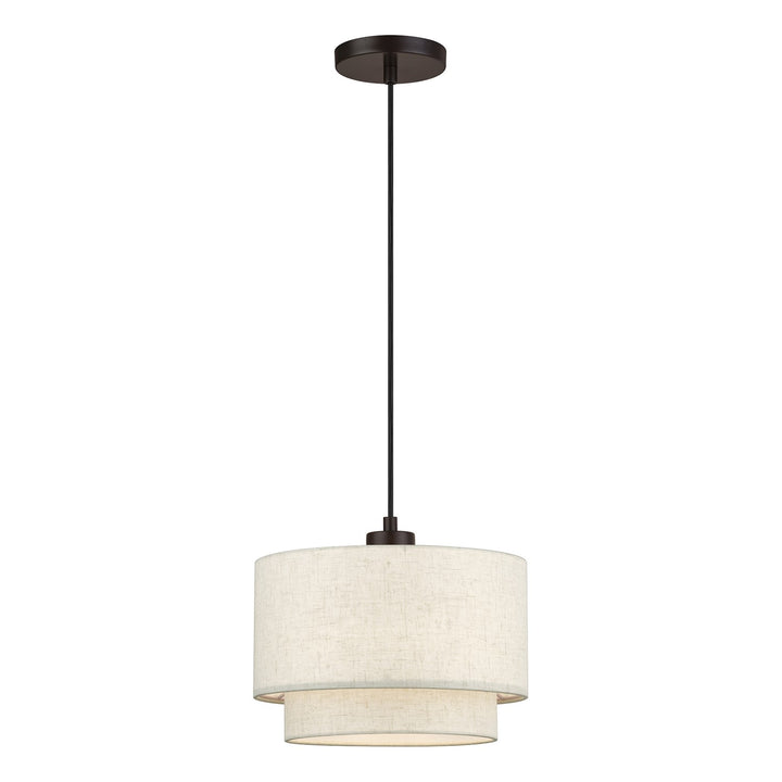 1 Light English Bronze Pendant by Livex Lighting