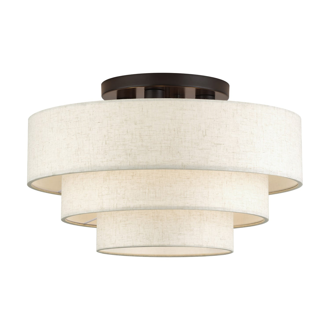 4 Light English Bronze Extra Large Semi-Flush by Livex Lighting