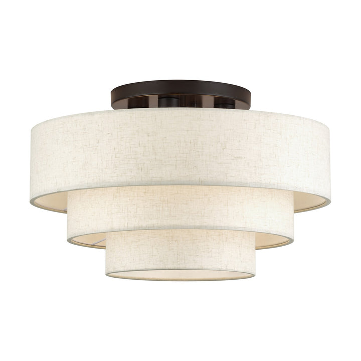 4 Light English Bronze Extra Large Semi-Flush by Livex Lighting