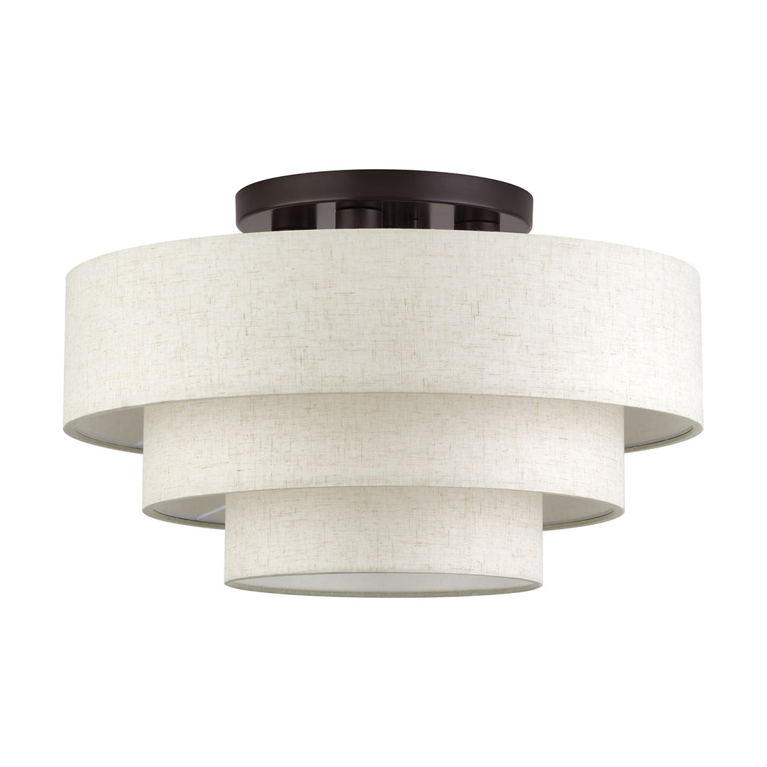 4 Light English Bronze Extra Large Semi-Flush