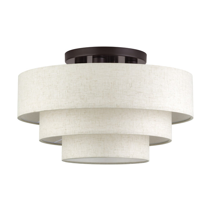 4 Light English Bronze Extra Large Semi-Flush