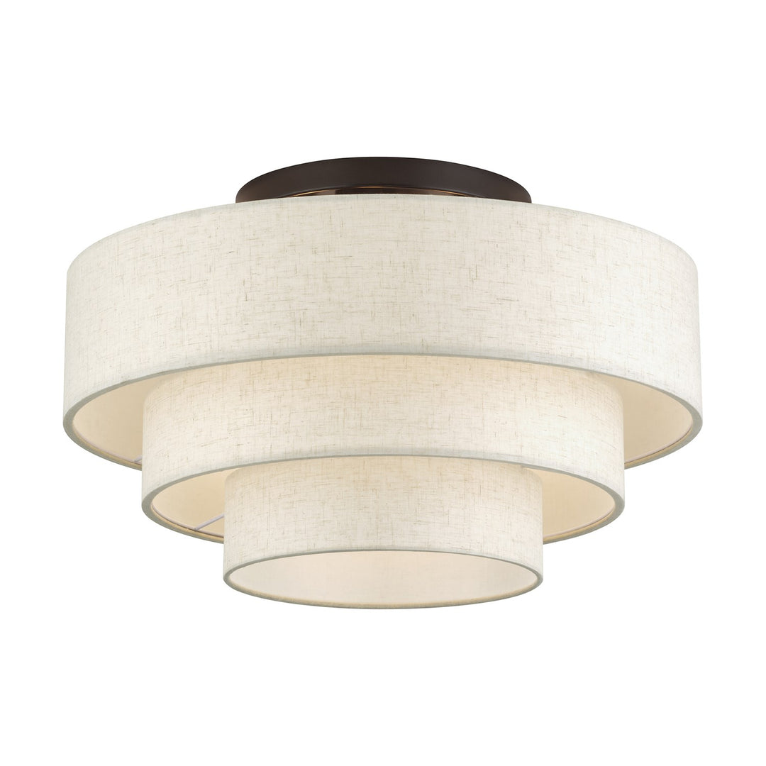 4 Light English Bronze Extra Large Semi-Flush