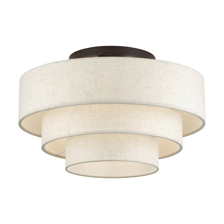 4 Light English Bronze Extra Large Semi-Flush